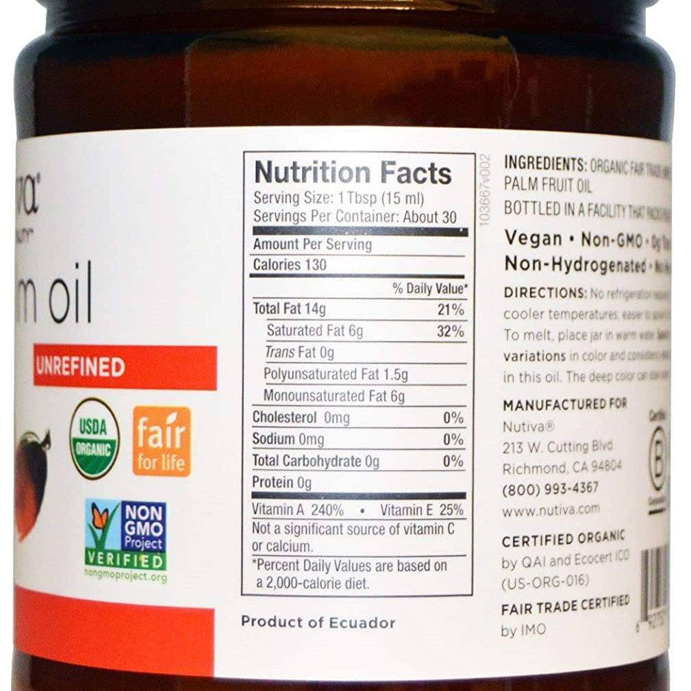 Nutiva-Red Palm Oil, 15 oz