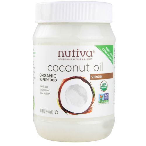 NUTIVA - Unrefined Coconut Oil 15FO ( Pack of 12)