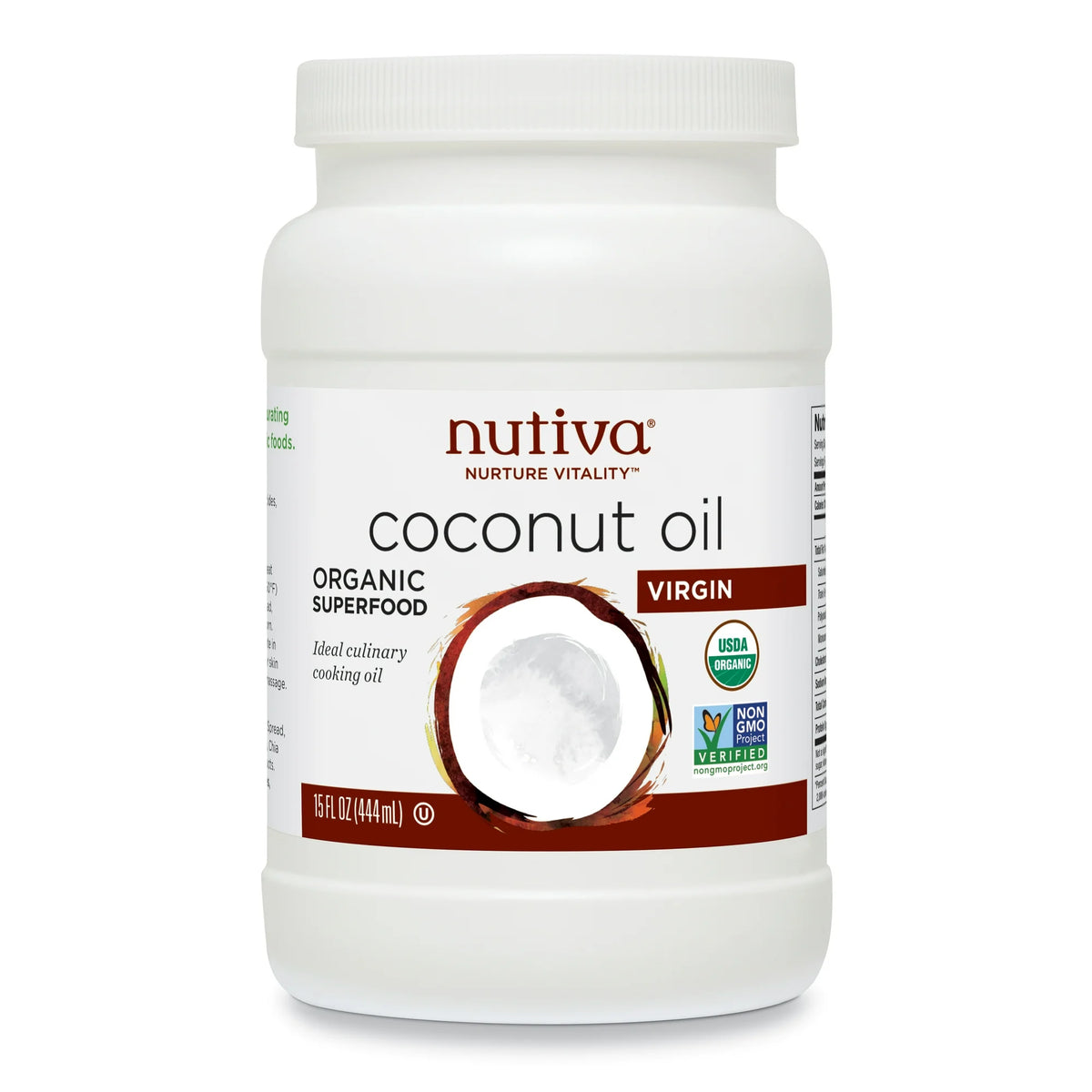 Nutiva's - Coconut Oil Virgin Organic Unrefined Cold Pressed Nutiva, 14 Oz - Pack of 6