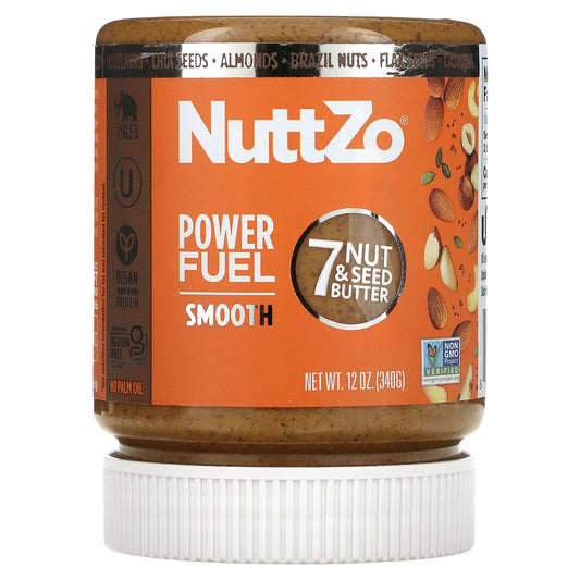 Nuttzo - Smooth 7 Nut & Seed Butter, 12oz
 | Pack of 6 - PlantX US