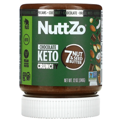 Nuttzo, 7 Nut & Seed Butter, Chocolate Keto Crunchy, 12 oz
 | Pack of 6 - PlantX US