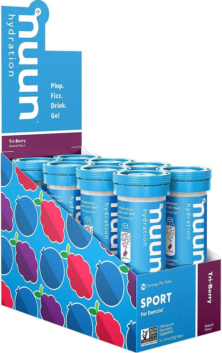 Nuun - Fitness Health Essentials Sport Tri-Berry, 10 Tablets  - Pack of 8