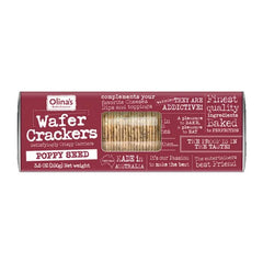 Olinas Bakehouse - Wafer Crackers Poppy Seed, 3.5 Oz | Pack Of 12