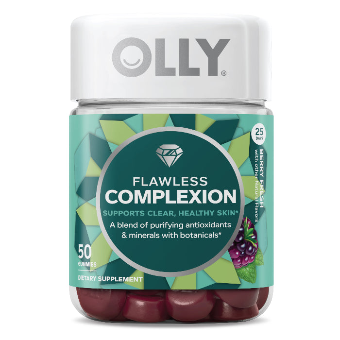 Olly - Flawless Complexion Gummy Berry Fresh, 50 count - Pack of 3