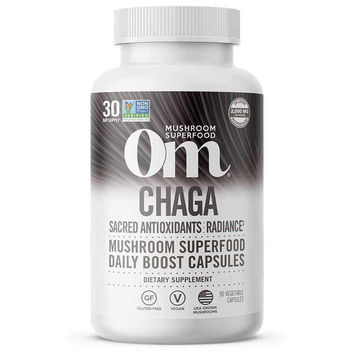 Om Mushroom Superfood - Chaga Mushroom Capsules, 90 Capsules