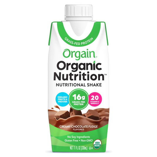ORGAIN - Organic Whey Protein Ready-to-Drink - Chocolate 11FO ( Pack of 12)