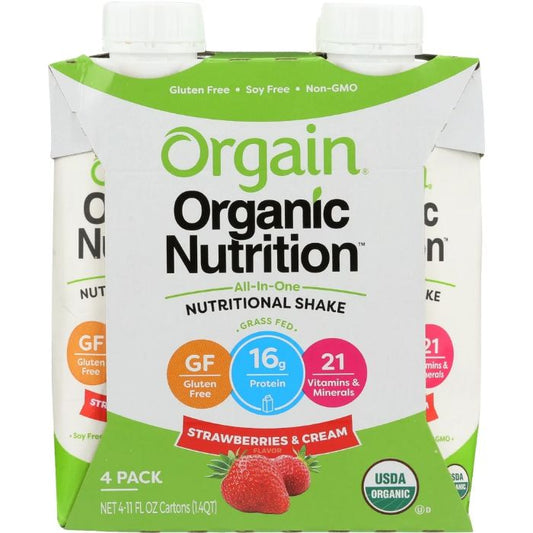 Orgain Protn Rtd Org Strwby 4pk 44 Fo - Pack Of 3