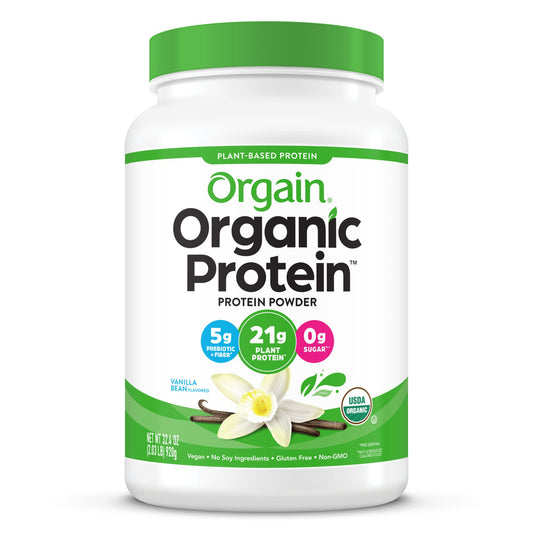 ORGAIN - Protein Powder Vanilla Organic 32.4OZ ( Pack of 1)