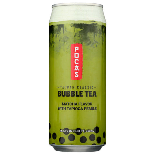 POCAS TEA BUBBLE MATCHA 16.5 FO - Pack of 24