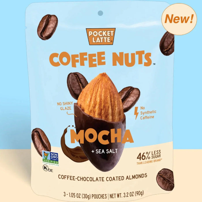 POCKET LATTE COFFEE NUTS MOCHA SSALT 3.2 OZ - Pack of 6