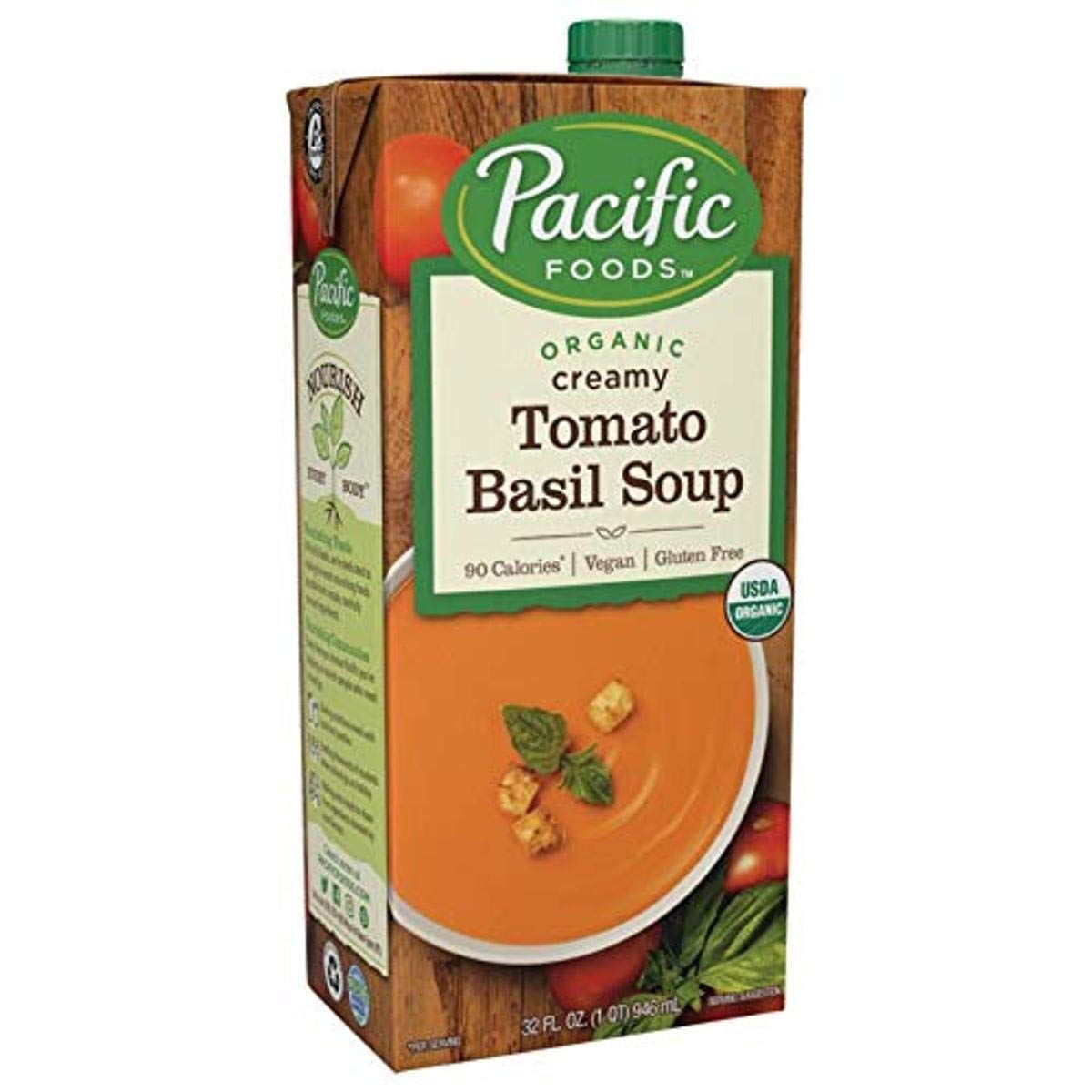 Pacific Foods - Organic Creamy Tomato Basil Soup, 32oz
 | Pack of 12 - PlantX US