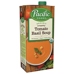 Pacific Foods - Organic Creamy Tomato Basil Soup, 32oz
 | Pack of 12 - PlantX US