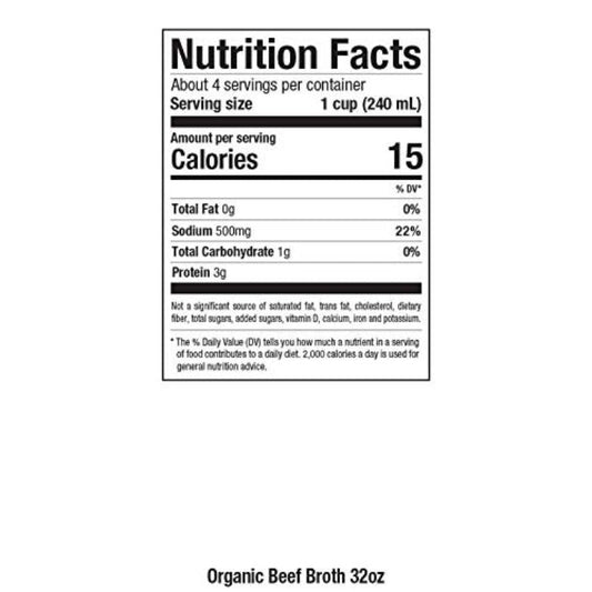 Pacific Foods - All Natural Broth Beef Gluten Free, 32 Oz | Pack Of 12