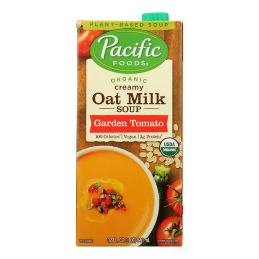 Pacific Foods - Organic Creamy Oat Milk Soup Garden Tomato, 32 Floz | Pack Of 12