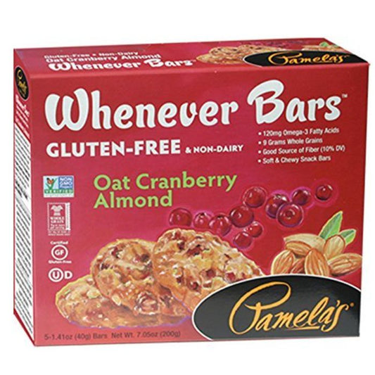 Pamelas Bar Oat Almnd Crnbry 5pk 7.05 Oz - Pack Of 6