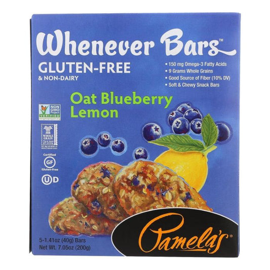 Pamelas - Oat Blueberry Lemon Bars 5pk, 7.05 Oz | Pack Of 6