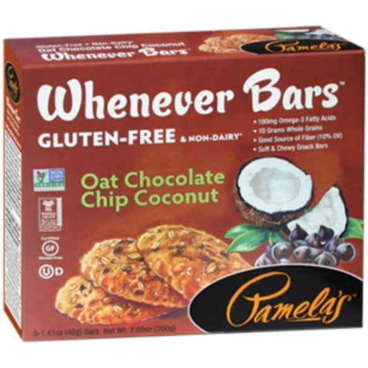 Pamelas - Bar Oat Coconut Chocolate Chip 5pk, 7.05 Oz | Pack Of 6