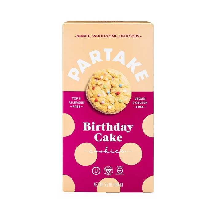 Partake Foods - Birthday Cake Cookies, 5.5 oz - Front