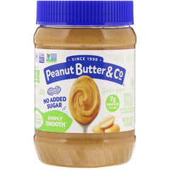 Peanut Butter & Co., Peanut Butter Spread, Simply Smooth, 16 oz 
 | Pack of 6 - PlantX US