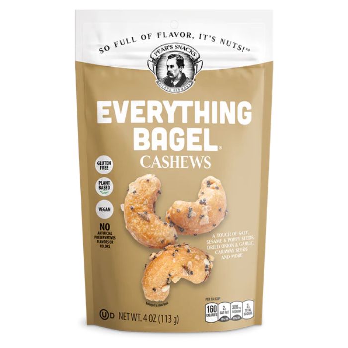 Pears Snacks Cashews Everything Bagel 4 Oz - Pack Of 6