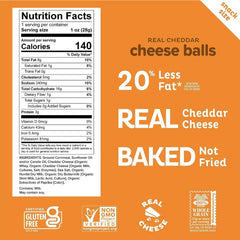 Pipcorn Cheese Ball Cheddar 1 Oz - Pack Of 24