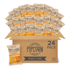 Pipcorn Cheese Ball Cheddar 1 Oz - Pack Of 24