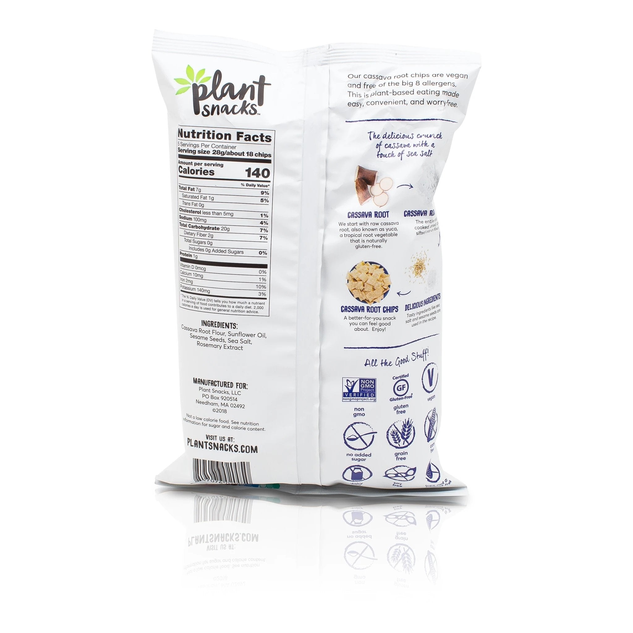 Plant Snacks-Sea Salt Grain Free Cassava Chips