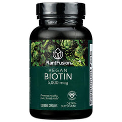 plant fusion biotin 5000mcg 120ct