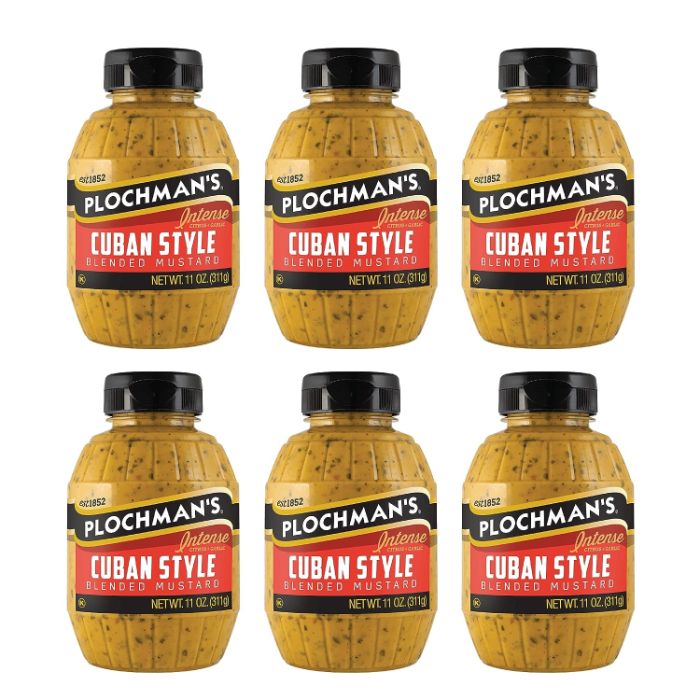 Plochmans Mustard Cuban 11 Oz - Pack Of 6