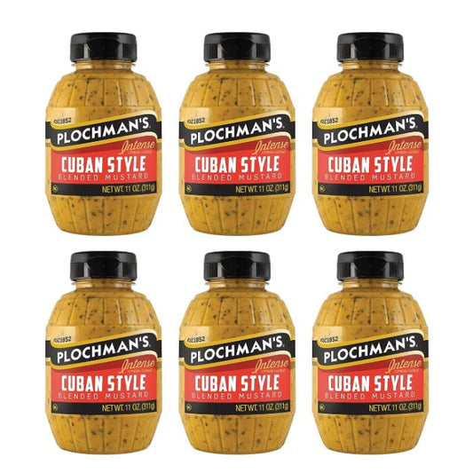 Plochmans Mustard Cuban 11 Oz - Pack Of 6