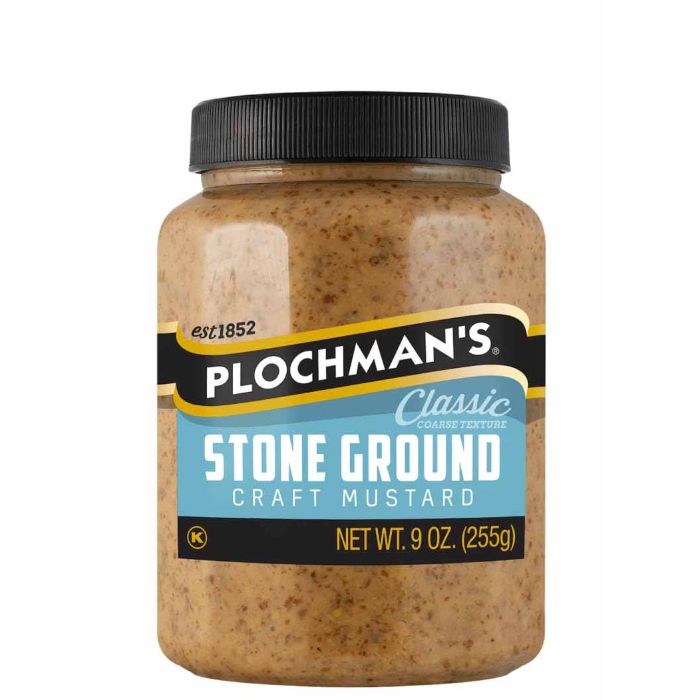 Plochmans Mustard Stone Grnd Pet 9 Oz - Pack Of 12