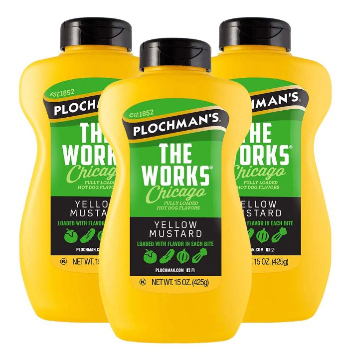 Plochmans Mustard The Works 15 Oz - Pack Of 12