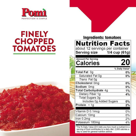 Pomi Tomato Chopped Finely 26.46 Oz - Pack Of 12
