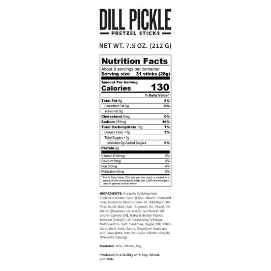 Pop Daddy Popcorn & Pretz Pretzels Pickle Dil 7.5 Oz - Pack Of 12