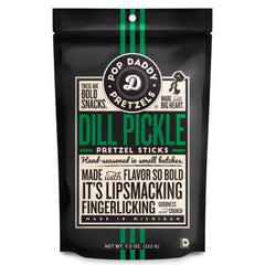 Pop Daddy Popcorn & Pretz Pretzels Pickle Dil 7.5 Oz - Pack Of 12