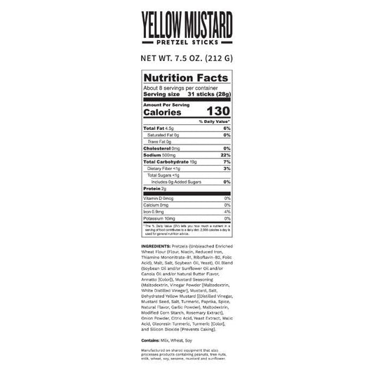 Pop Daddy Popcorn & Pretz Pretzels Yellow Mus 7.5 Oz - Pack Of 12