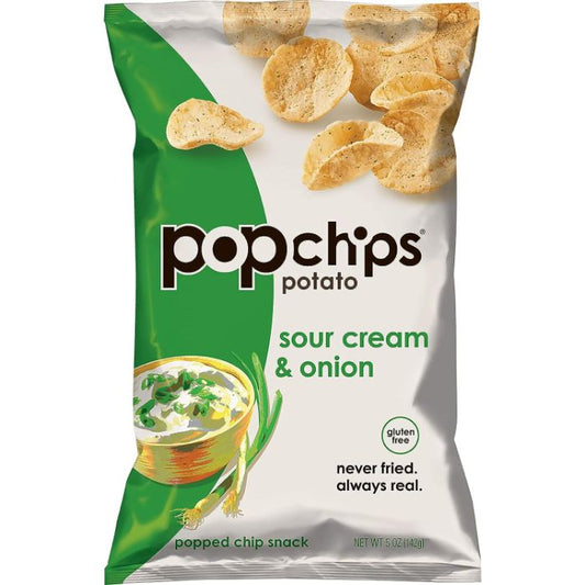 Popchips Chip Sour Cream & Onion 5 Oz - Pack Of 12