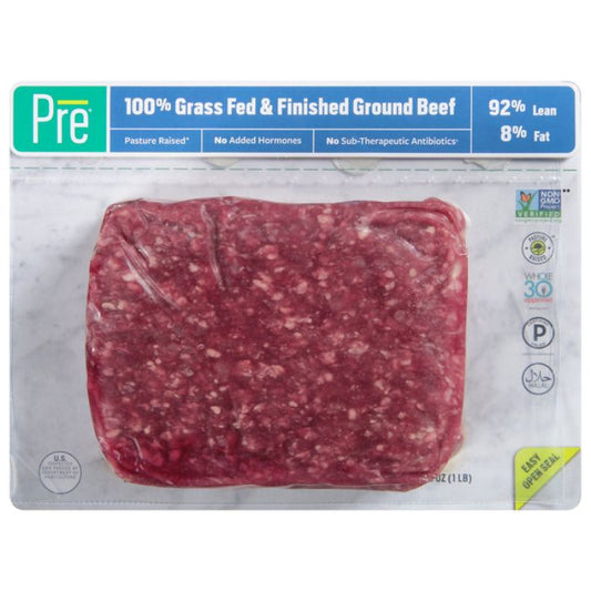 Pre1 Beef Ground 92 Lean 16 Oz - Pack Of 4