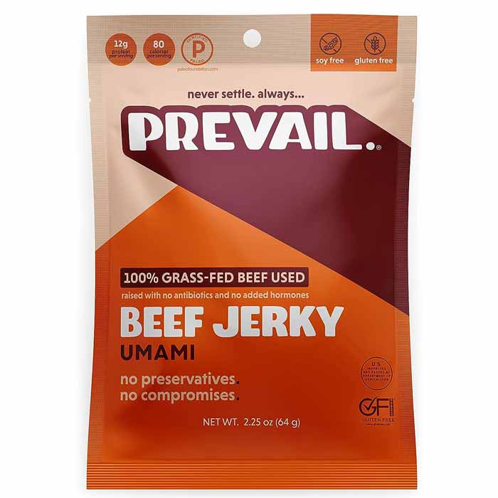 Prevail Jerky Beef Umami 2.25 Oz - Pack Of 8