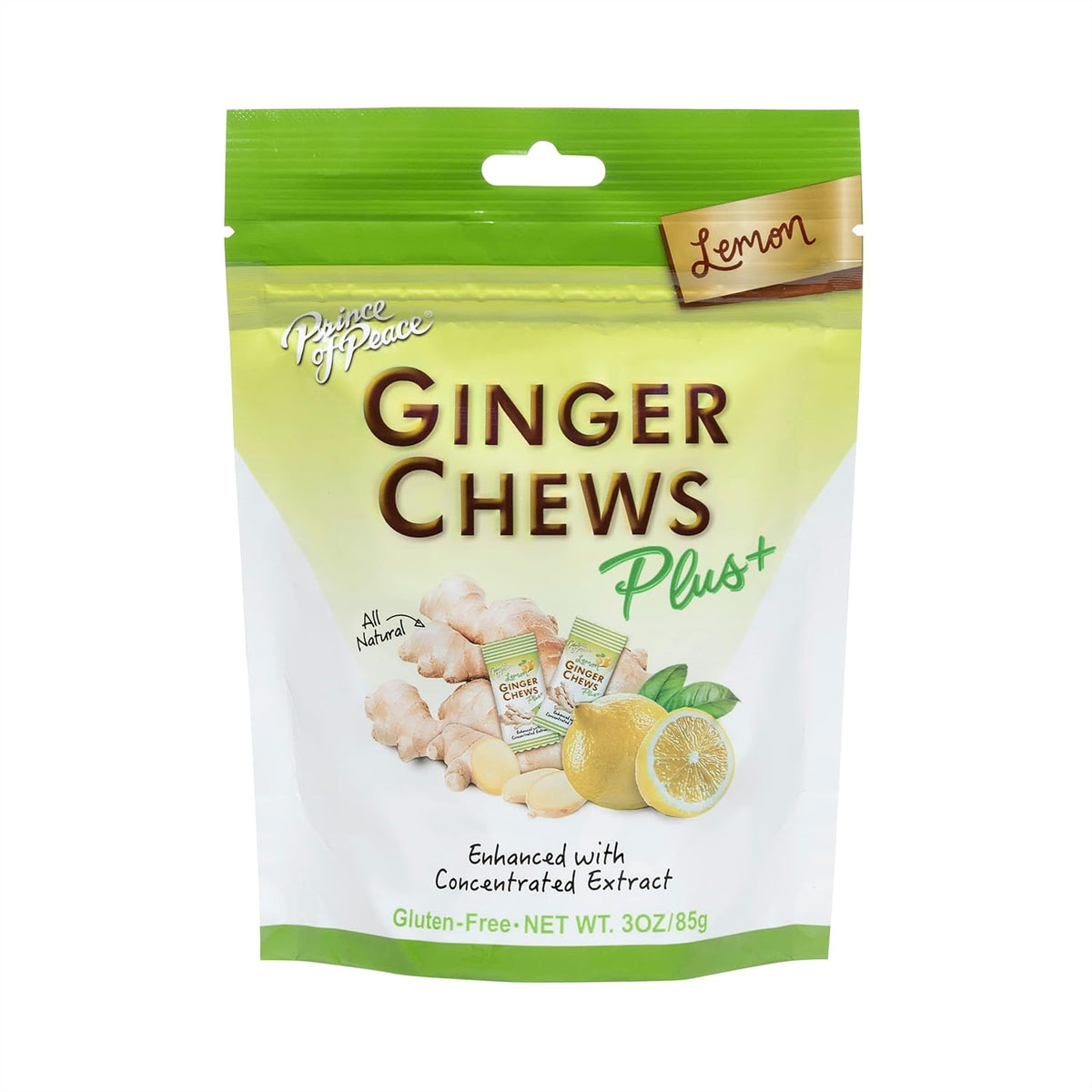 Prince Of Peace  - Ginger Chews Plus Lemon , 3 Oz | Pack of 6