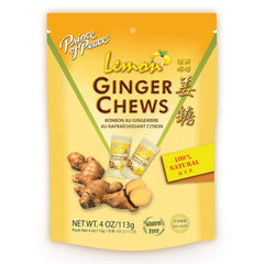 Prince of Peace - Ginger Chews Candy With Lemon, 4 Oz | Pack of 12