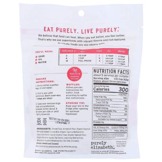 Purely Elizabeth - Grain Free Pancake Mix, 10oz back