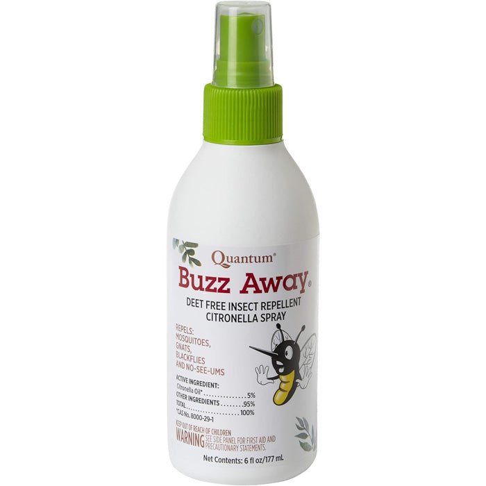 Quantum - Buzz Away Deet Free Insect Repellent Citronella Spray, 6 Oz