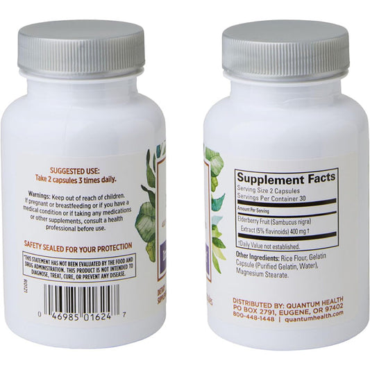 Quantum - Health Elderberry 400mg, 60 Cp - back