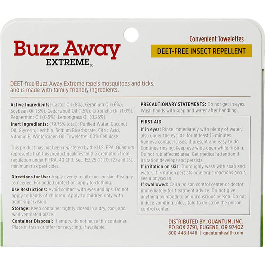 Quantum - Research Buzz Away Towelettes - back