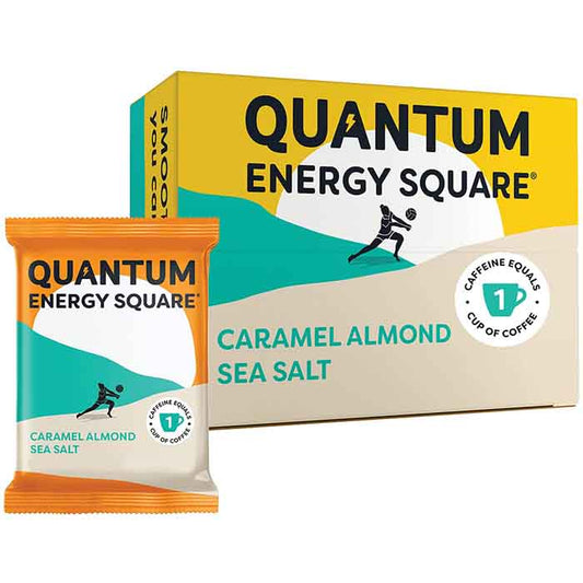 Quantum Energy Squares - Bar Caramel Almond Sea Salt, 1.69oz | Pack of 8 - PlantX US