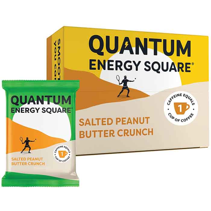 Quantum Energy Squares - Bar Salted Peanut Butter Crunch, 1.69oz  Pack of 8