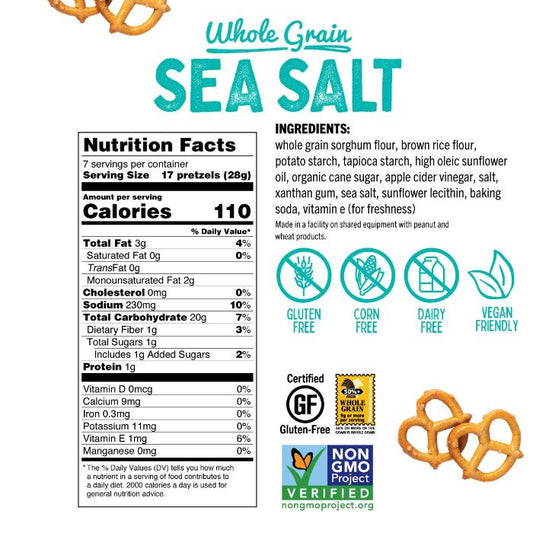 Quinn Pretzel Sea Salt Twists 5.6 Oz - Pack Of 8