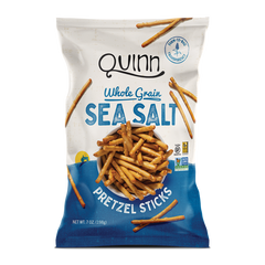 Quinn Pretzel Sticks, Whole Grain, Sea Salt, 5.6 oz
 | Pack of 8 - PlantX US