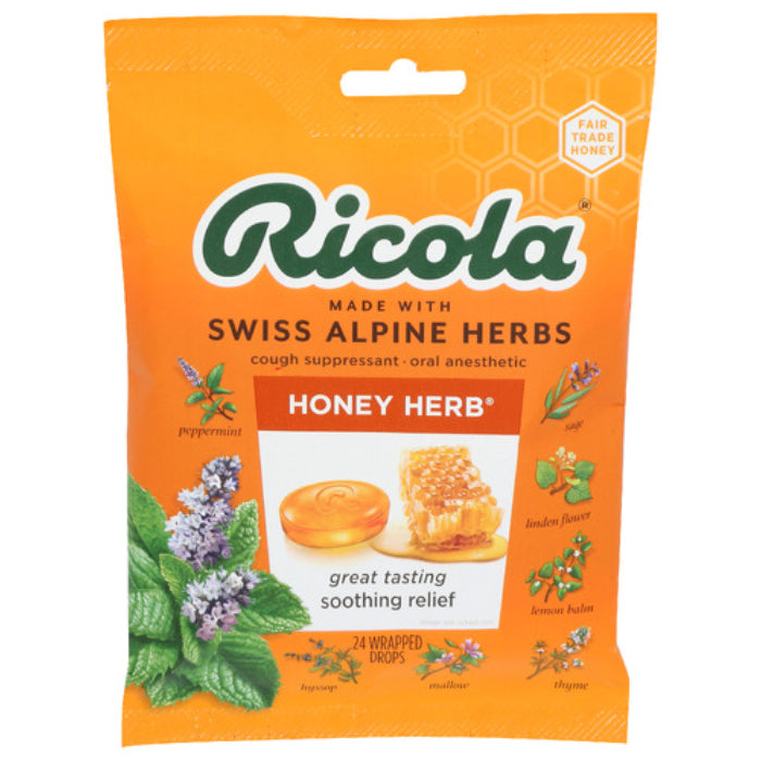 Ricola - Lozenge Honey 24 Pc - Pack Of 8